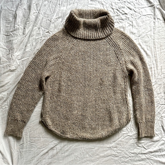 Prana Cowl Neck Sweater in Oatmeal L - Picture 3 of 8